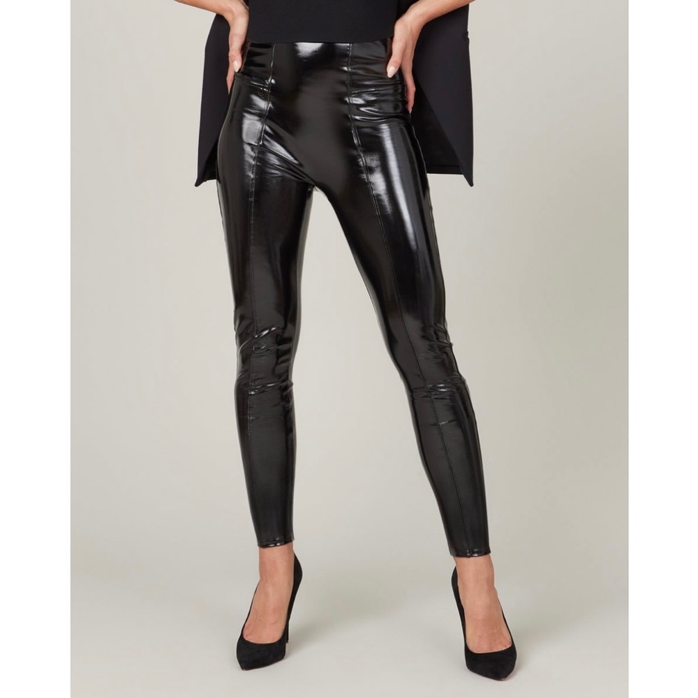 SPANX Patent Faux Leather Leggings - TALL